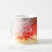 ブラシ絵を描抽象芸術の背景ブラシがストローク コーヒーマグカップ (正面左)