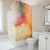 ブラシ絵を描抽象芸術の背景ブラシがストローク シャワーカーテン (インサイチュ)