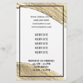 ブラシ絵を描抽象芸術金ゴールド白 チラシ (裏面)