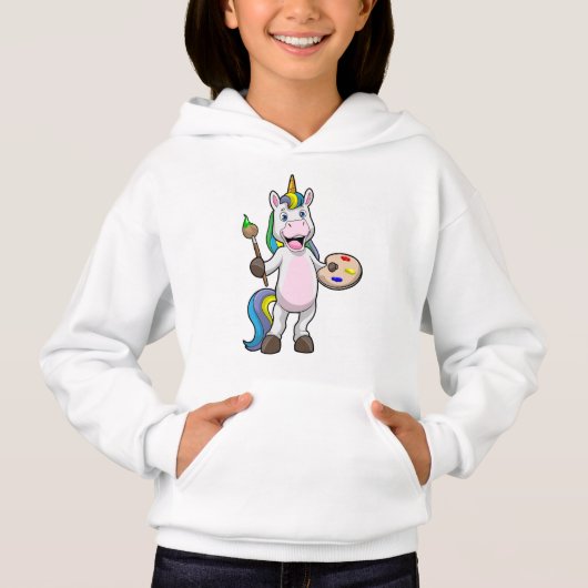 ブラシ絵画とカラーでユニコーン (正面)