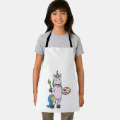ブラシ絵画とカラーでユニコーン エプロン (インサイチュ)