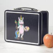 ブラシ絵画とカラーでユニコーン メタルランチボックス (インサイチュ)