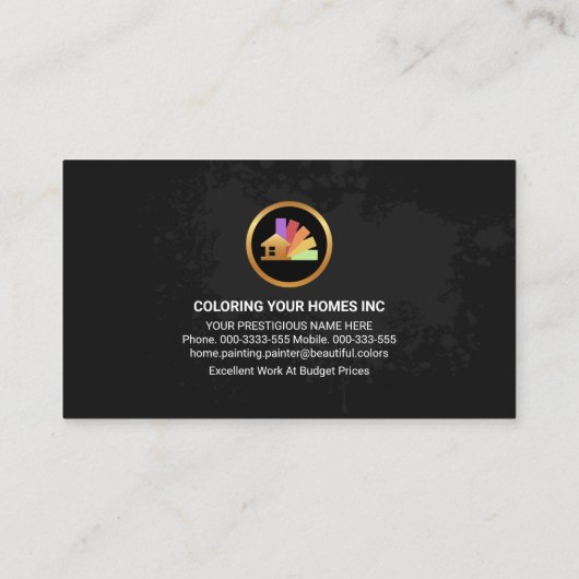 ブラシ絵画ウォール落書き 名刺 (裏面)