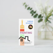 ブラシ絵画ズホームカラーの便利屋 名刺 (スタンド正面)