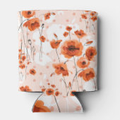 ブラシ色彩の鮮やかッシのケシ：フローラシームレス。 缶クーラー (裏面)