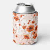 ブラシ色彩の鮮やかッシのケシ：フローラシームレス。 缶クーラー (缶裏面)