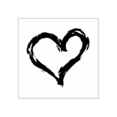 ブラシ色彩の鮮やかハートスタンプ ラバースタンプ (インプリント)