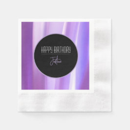 ブラシ花びらラベンダーペーパーナプキン | フエレガントロ 縁ありカクテルナプキン