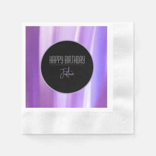 ブラシ花びらラベンダーペーパーナプキン | フエレガントロ 縁ありカクテルナプキン (正面)