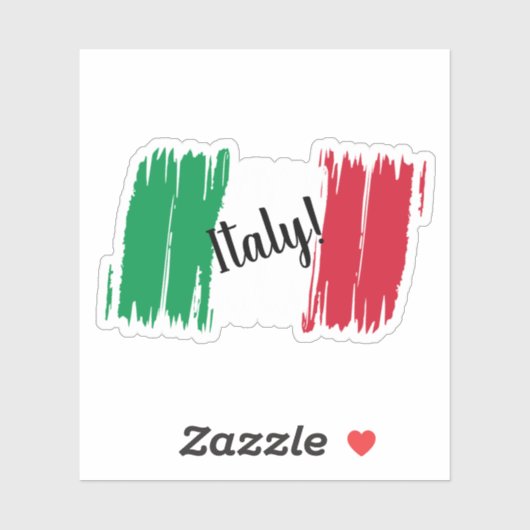 ブラシ芸術的ストローイタリア国旗のカスタムカットシール シール (シート)
