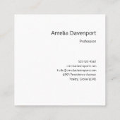 ブラシ芸術的ストロークの金ゴールドとピンク スクエア名刺 (裏面)