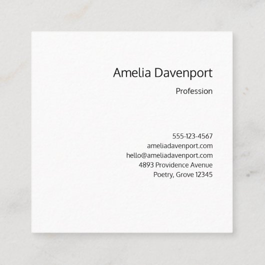 ブラシ芸術的ストロークの金ゴールドとピンク スクエア名刺 (裏面)