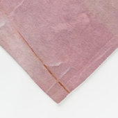 ブラシ芸術的ストロークの金ゴールドとピンク フリースブランケット (角)