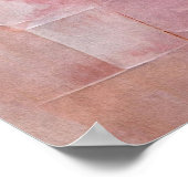 ブラシ芸術的ストロークの金ゴールドとピンク ポスター (角)