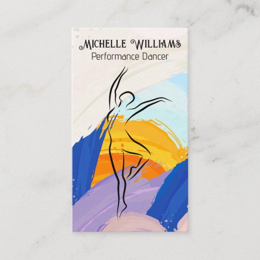 ブラシ芸術的ストローク |クリエイティブのロゴ 名刺 (正面)