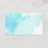 ブラシ芸術的ストローク | 水彩画 名刺 (裏面)
