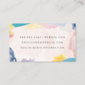 ブラシ芸術的ストローク | QRスキャン 名刺 (裏面)