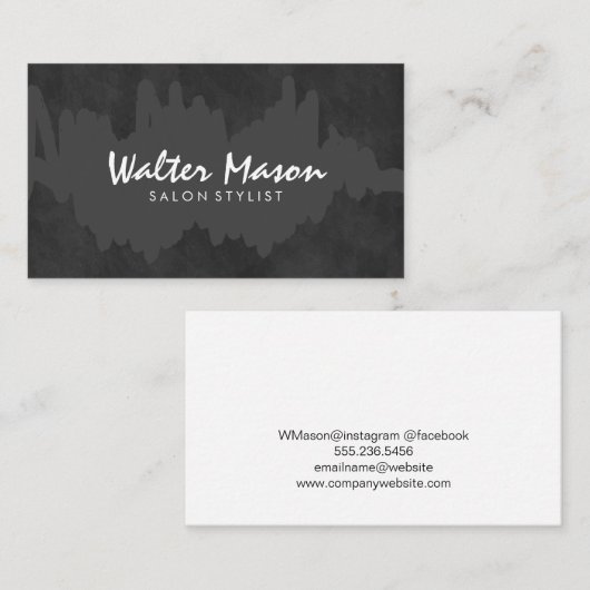 ブラシ芸術的付き落書きチョークボード 名刺 (正面/裏面)