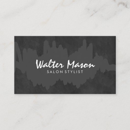 ブラシ芸術的付き落書きチョークボード 名刺 (正面)