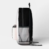 ブラシ輝く付きスチールモノグラム プリントバックパック (右)