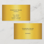 ブラシ金ゴールドカラー名刺 名刺 (正面/裏面)