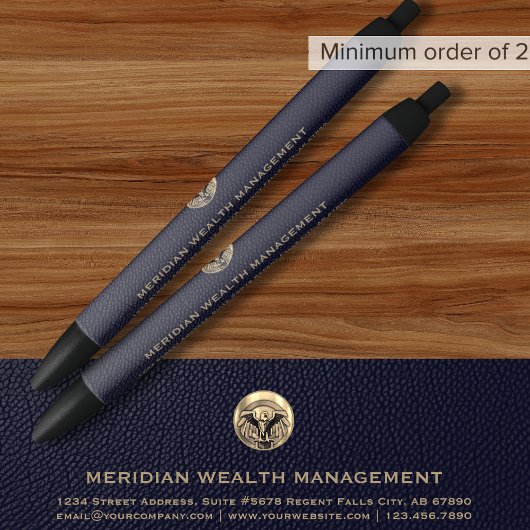 ブラシ金ゴールドロゴペン 黒ボールペン