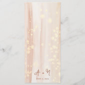 ブラシ金ゴールド&テラコッタスクリプトモノグラム結婚ズ メニュー (裏面)