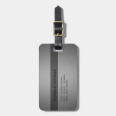 ブラシ鋼2色 ラゲッジタグ (正面縦)