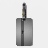 ブラシ鋼2色 ラゲッジタグ (裏面縦)