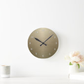 ブラシ青銅 ラウンド壁時計 (ホーム)
