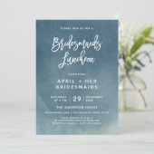 ブラシ タイポグラフィー 花嫁の友人たちとのランチ会 招待状 (スタンド正面)