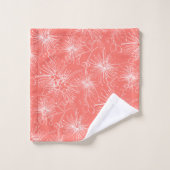 ブラシ チェリー リリーピリィ 花 白 コーラル バスタオルセット (ウォッシュタオル)