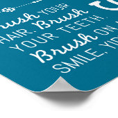 ブラシ |バスルームのルールのポスターアートプリント8x10 ポスター (角)