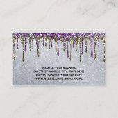 ブラシ | メイクアップアーティスト | グリッター乾燥 名刺 (裏面)