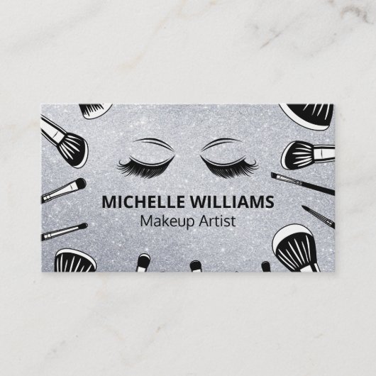 ブラシ | メイクアップアーティスト | 美しい専門家 名刺 (正面)