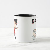 ブラシ-歯のTシャツおよびギフトを持つ女の子 マグカップ (中央)