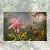 ブラジアートルカタテリア蘭と3ハミングバード ドアマット