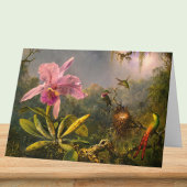 ブラジアートルカタテリア蘭と3ハミングバード ノートカード