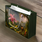 ブラジアートルカタテリア蘭と3ハミングバード ラージペーパーバッグ