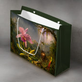 ブラジアートルカタテリア蘭と3ハミングバード ラージペーパーバッグ