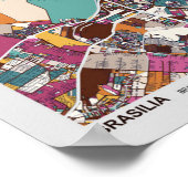 ブラジカラフルリアの地図 ポスター (角)