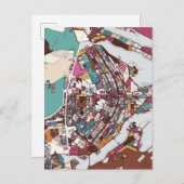 ブラジカラフルリアの地図 ポストカード (正面/裏面)