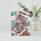 ブラジカラフルリアの地図 ポストカード (スタンド正面)