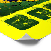 ブラジグランジルワールドカップのサッカー国旗2014 ポスター (角)