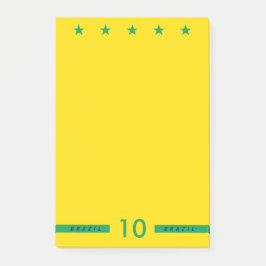 ブラジパーソナライズされたル国旗の色ワールドカップのサッカー ポストイット