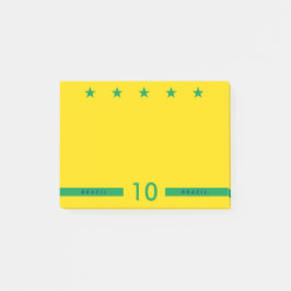 ブラジパーソナライズされたル国旗の色ワールドカップのサッカー ポストイット