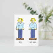 ブラジャーのエイジングユーモアは彼女のために ポストカード (スタンド正面)