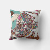 ブラジリアのカラフルな地図 クッション (裏面)