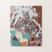 ブラジリアのカラフルな地図 ジグソーパズル (縦)