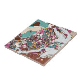 ブラジリアのカラフルな地図 タイル (側面)